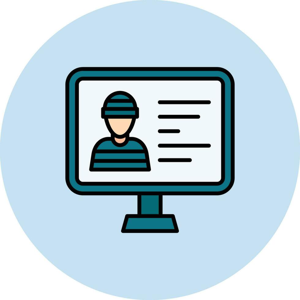 Criminal Database Vector Icon