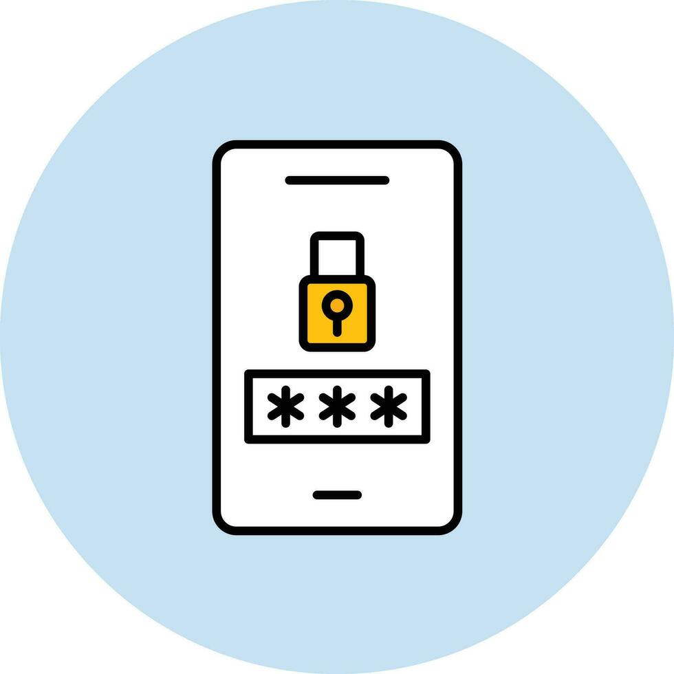 Mobile Password Vector Icon
