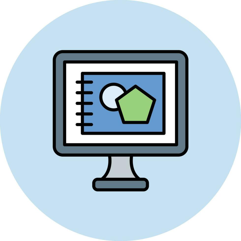 Digital Sketch Vector Icon