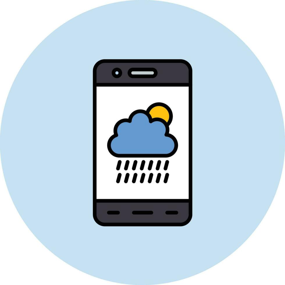 Mobile Weather Vector Icon