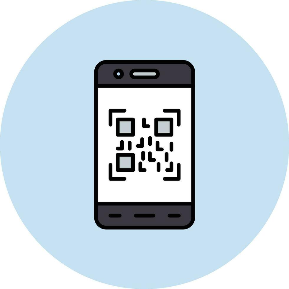 Mobile Qr Code Vector Icon
