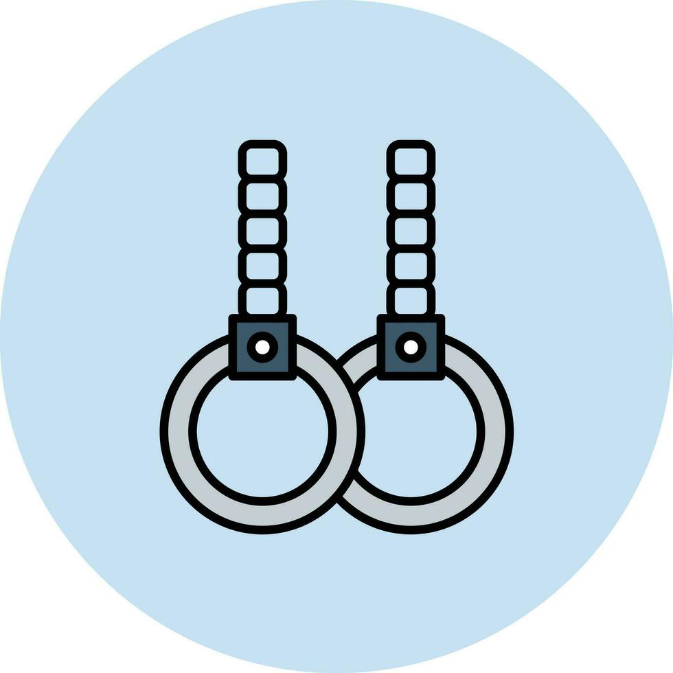 icono de vector de anillos de gimnasio