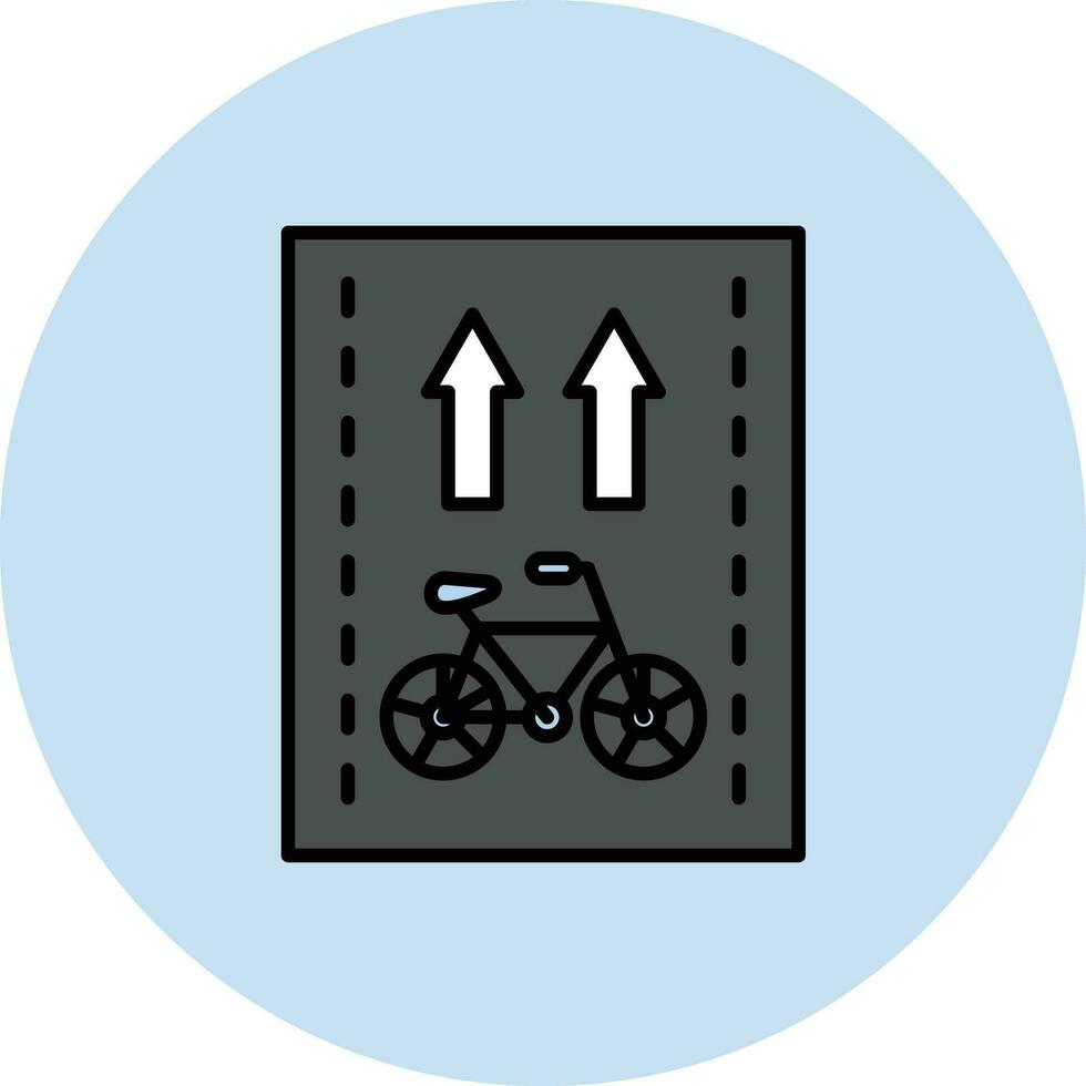 icono de vector de carril bici