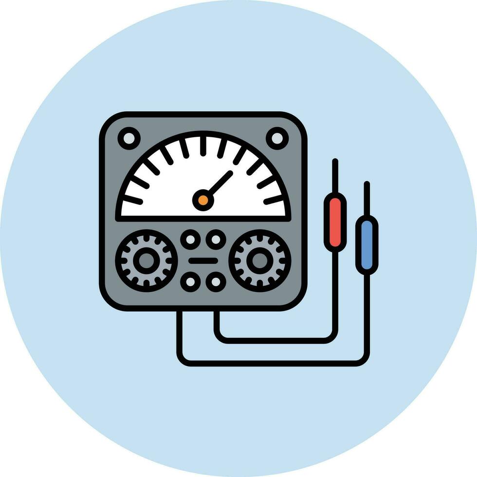 icono de vector de voltímetro