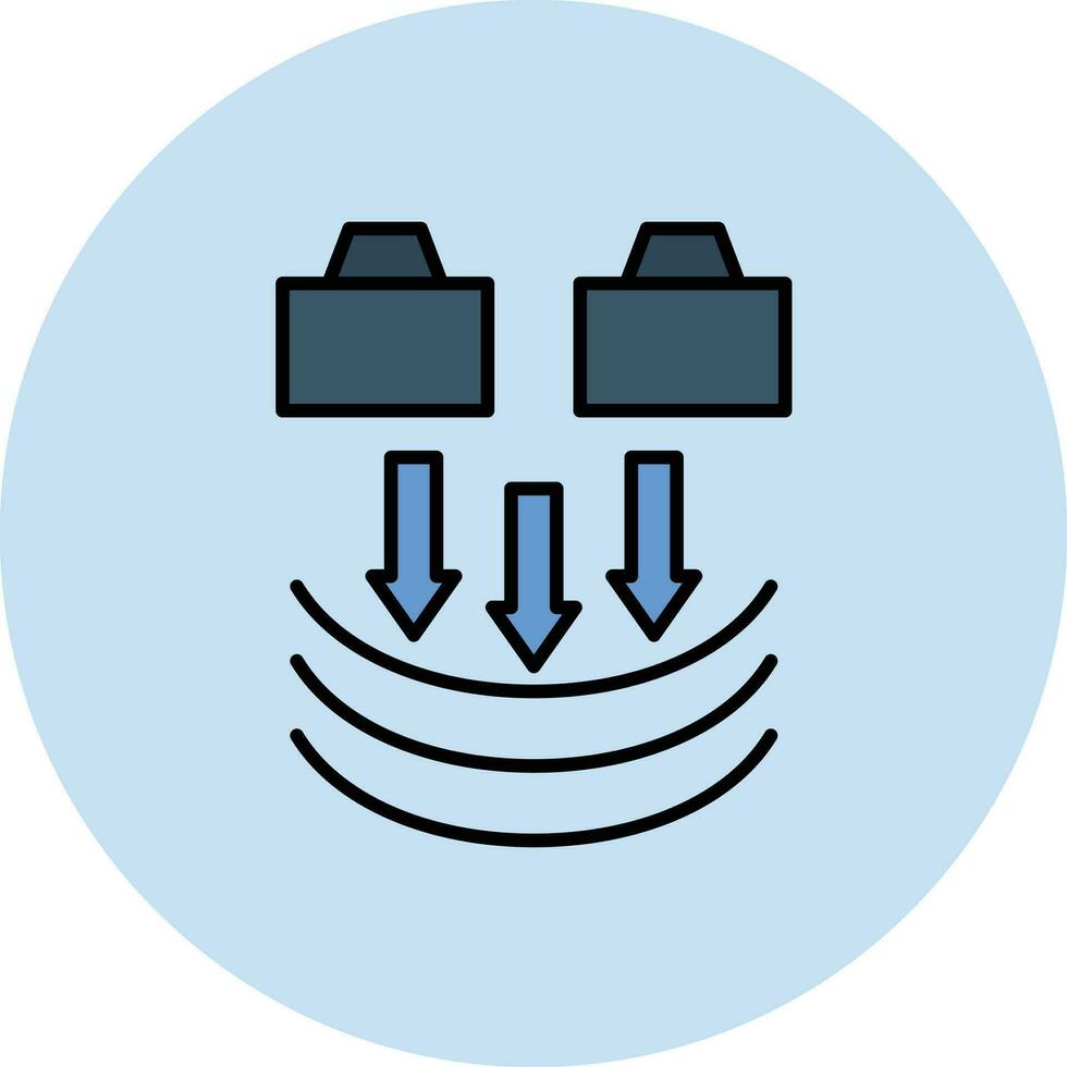 Pressure Force Vector Icon