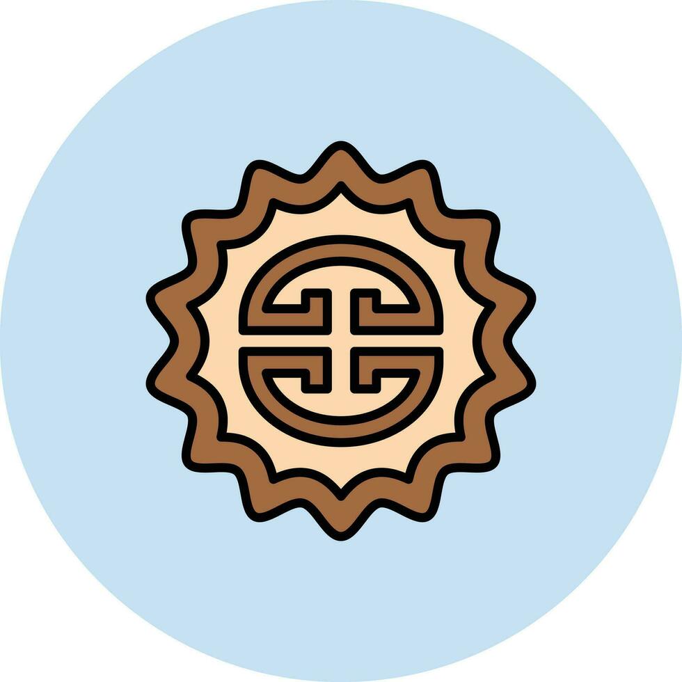 Moon Cake Vector Icon