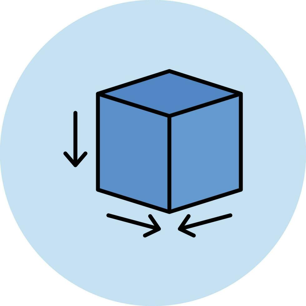 icono de vector de cubo