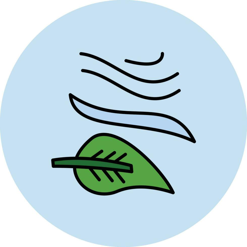 Leaf Fluttering in Wind Vector Icon