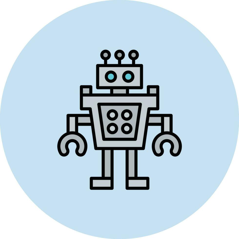 humanoide robot vector icono