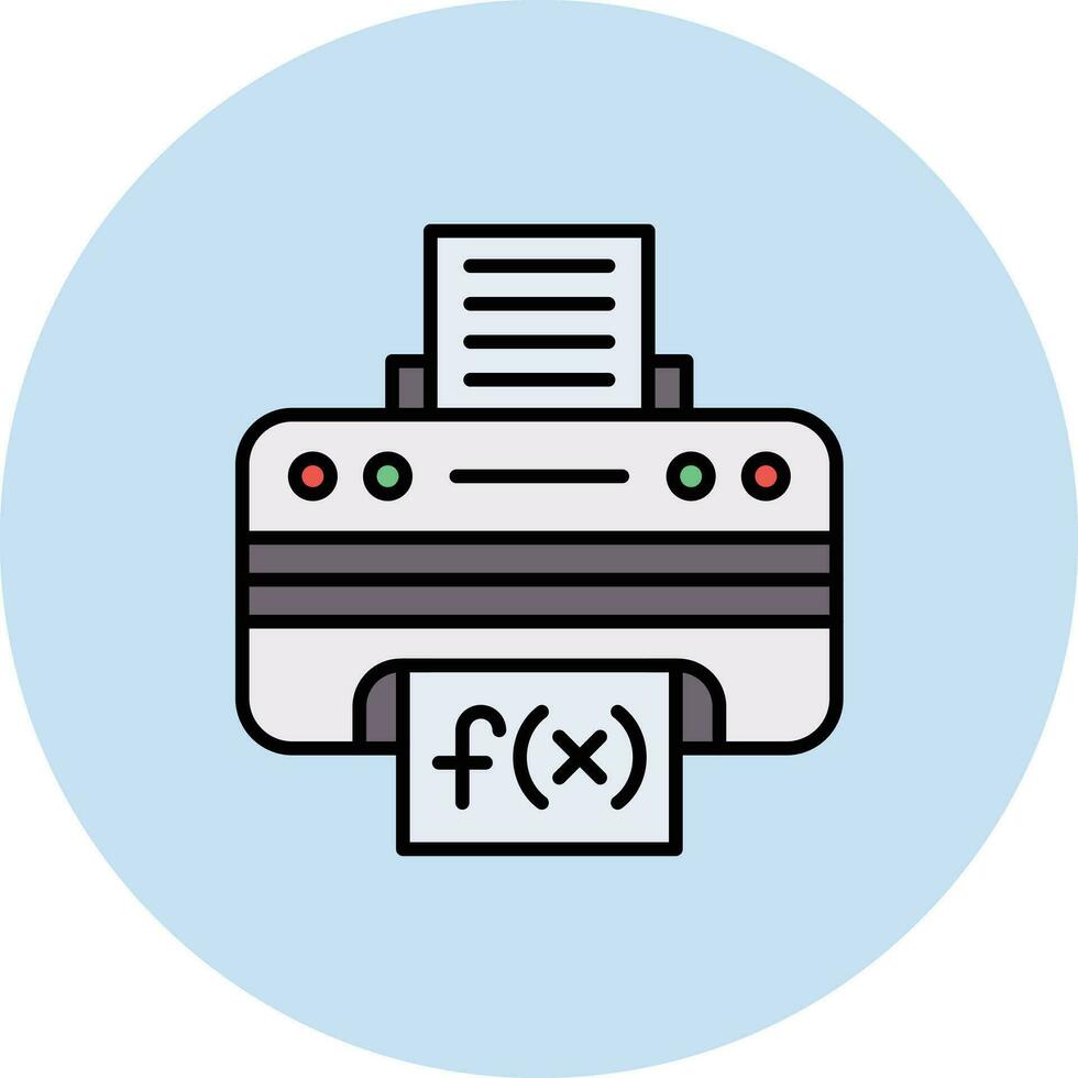 Print Math Sheet Vector Icon
