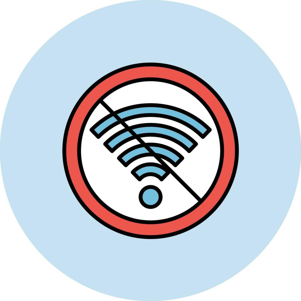 señal Wifi apagado vector icono