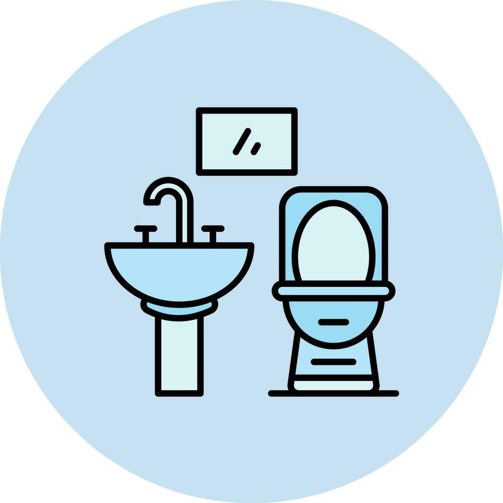 icono de vector de baño