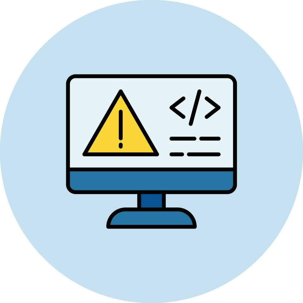 código error vector icono