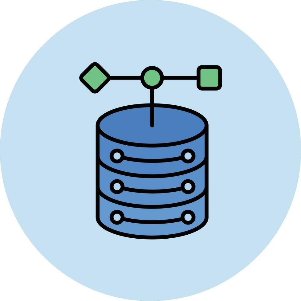 Object Database Vector Icon