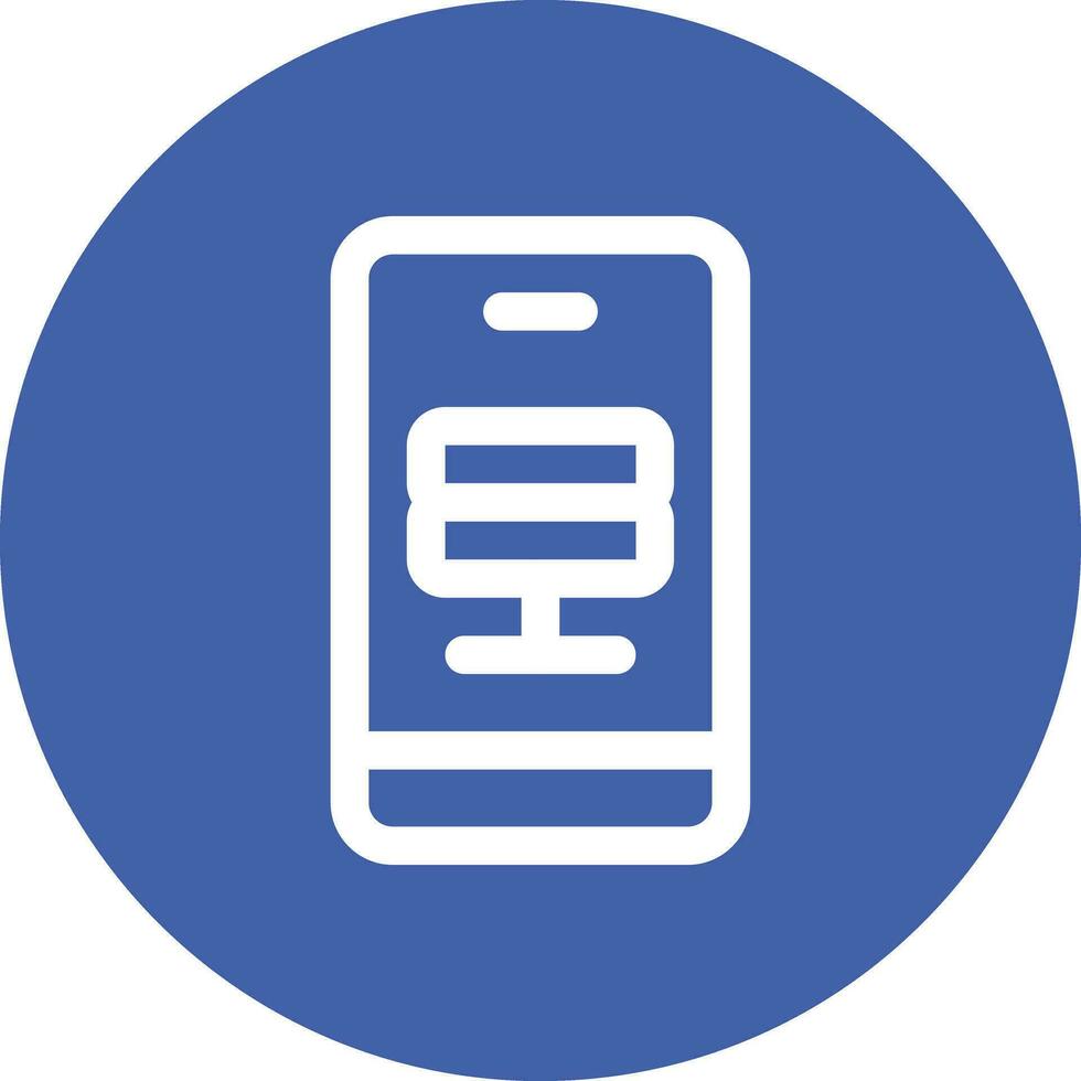 Smartphone Database Vector Icon