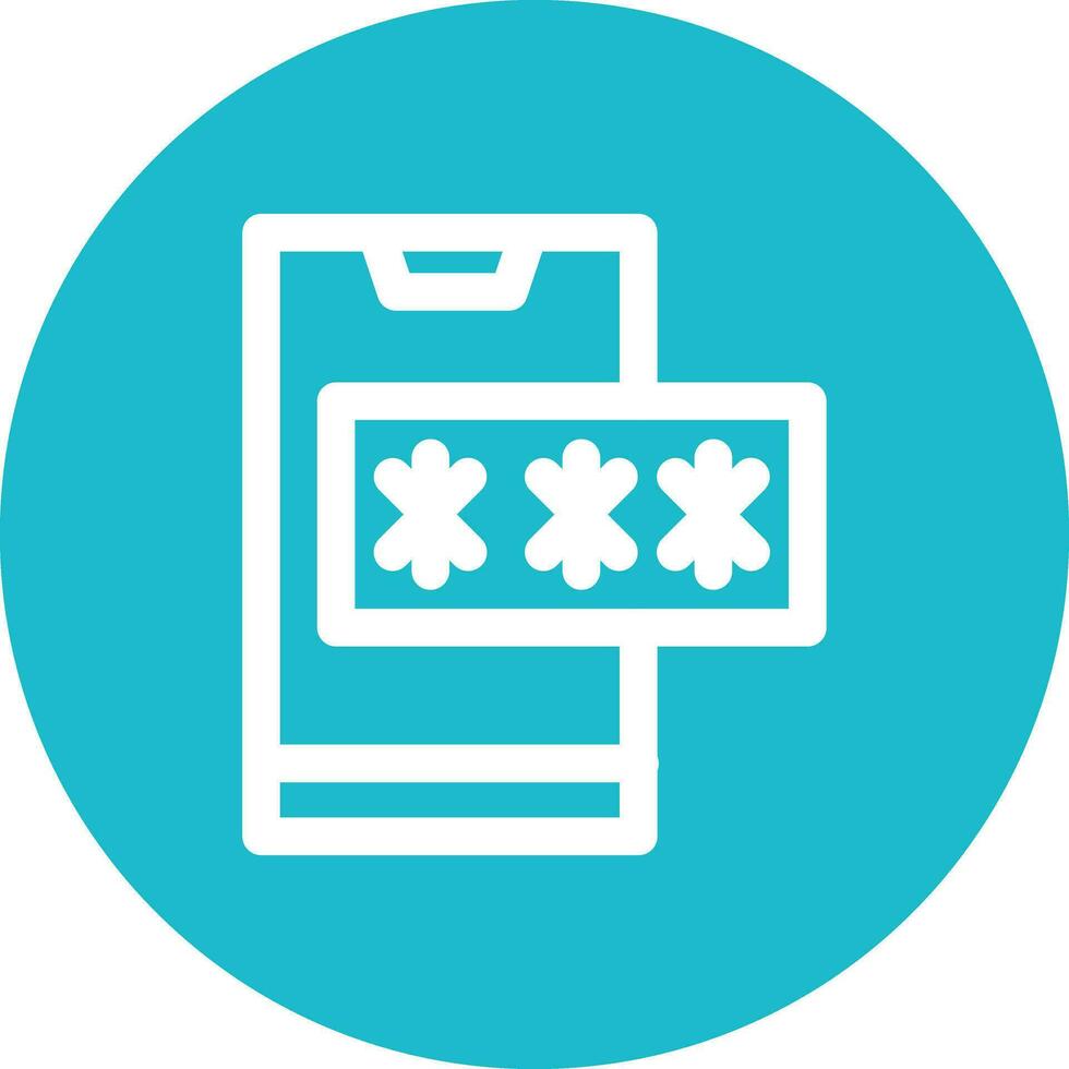 Mobile Password Vector Icon