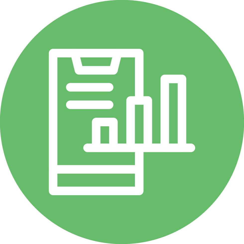Mobile Bar Graph Vector Icon