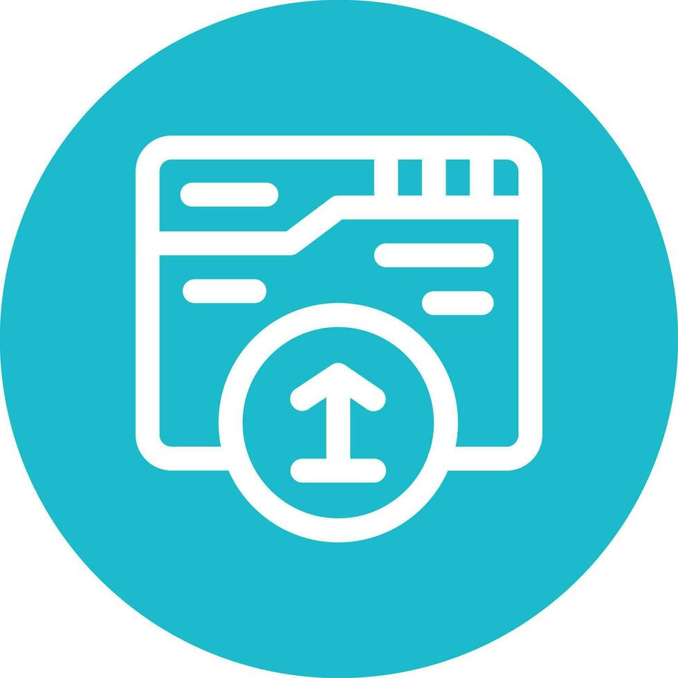 Webpage Upload Vector Icon