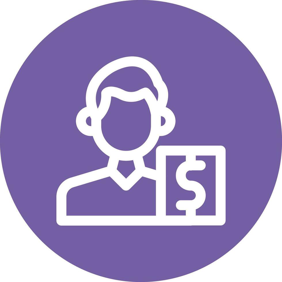 Male Financial Advisor Vector Icon