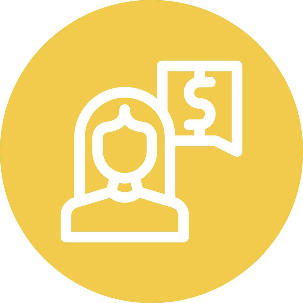 Female Financial Advisor Vector Icon