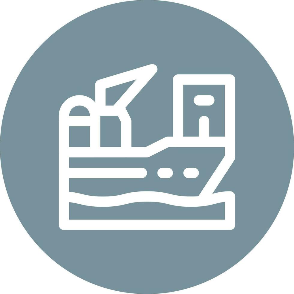 Oil Ship Vector Icon