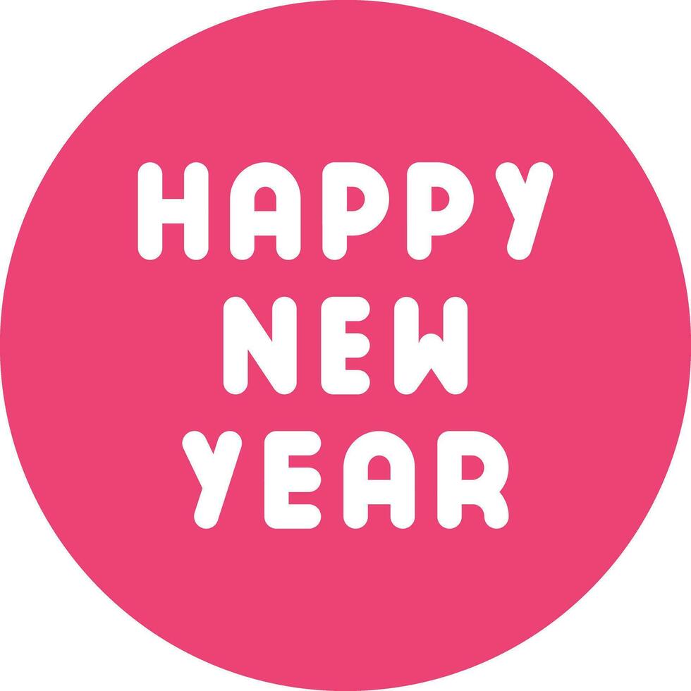 Happy New Year Vector Icon