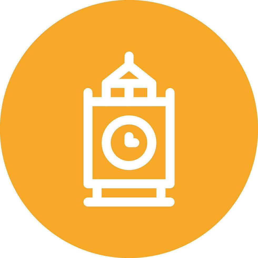 New Year Clock Vector Icon