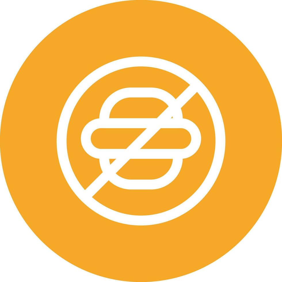 No Eating Vector Icon