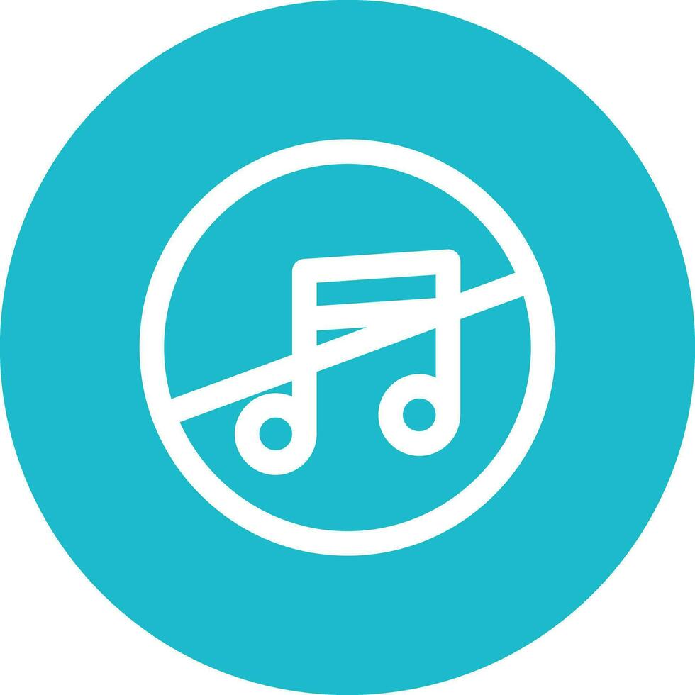 No Music Vector Icon