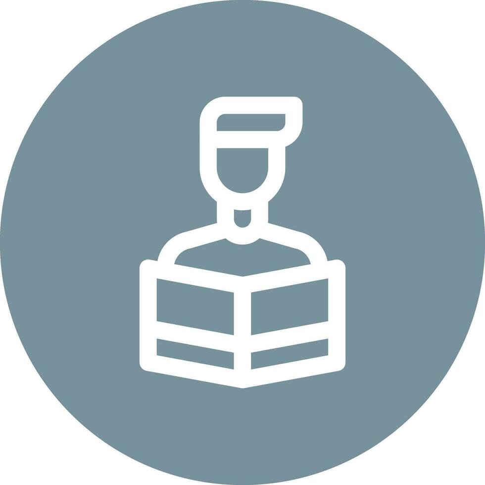 Man Reading Book Vector Icon