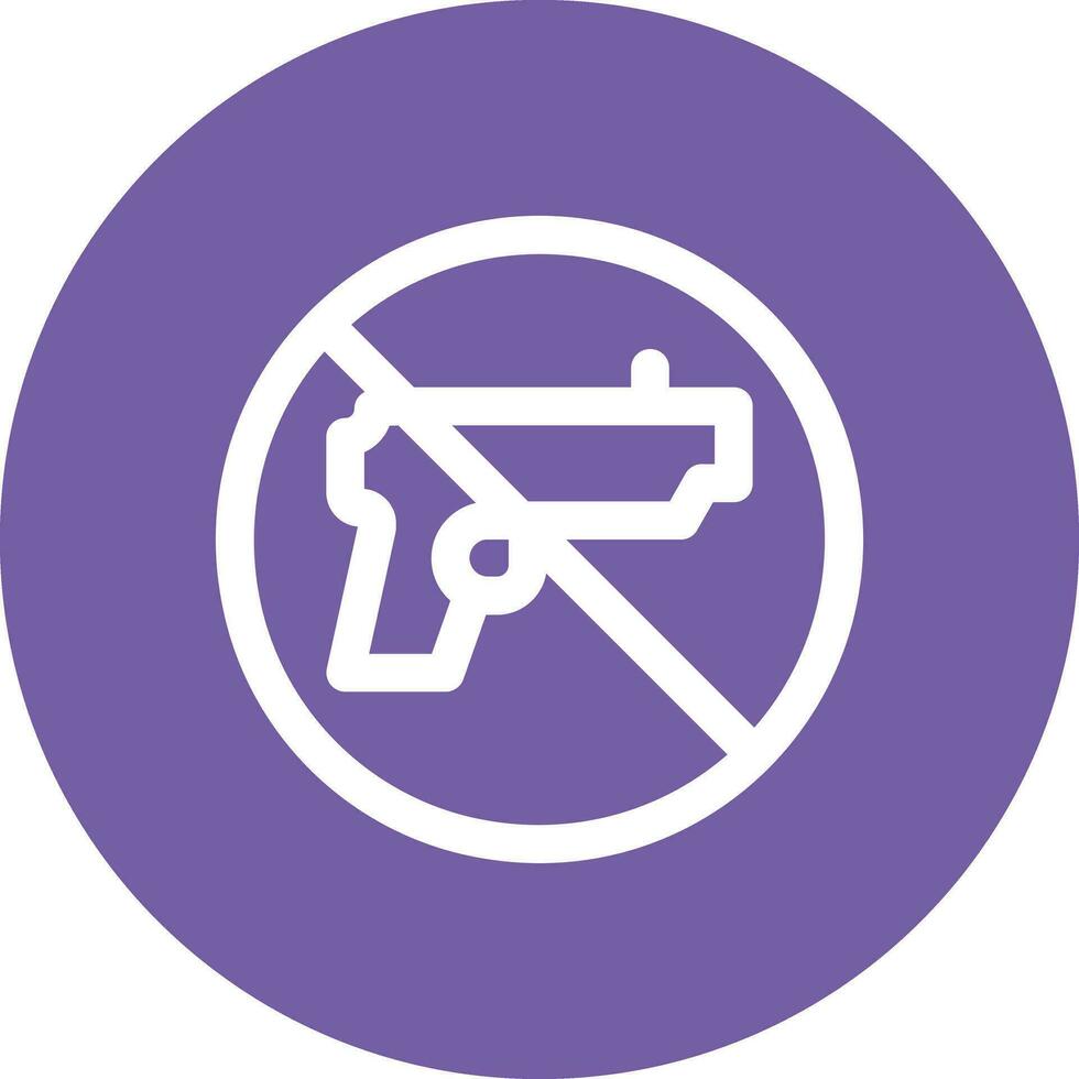 sin icono de vector de armas