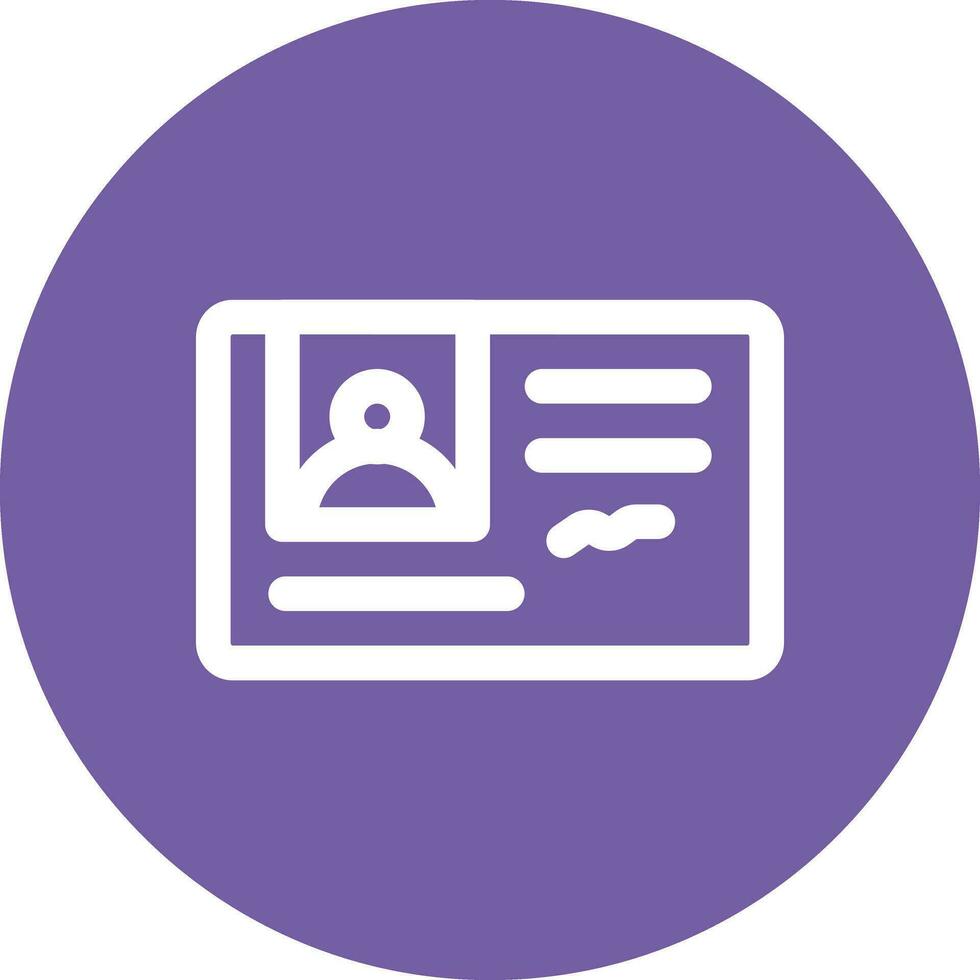 Identification Card Vector Icon
