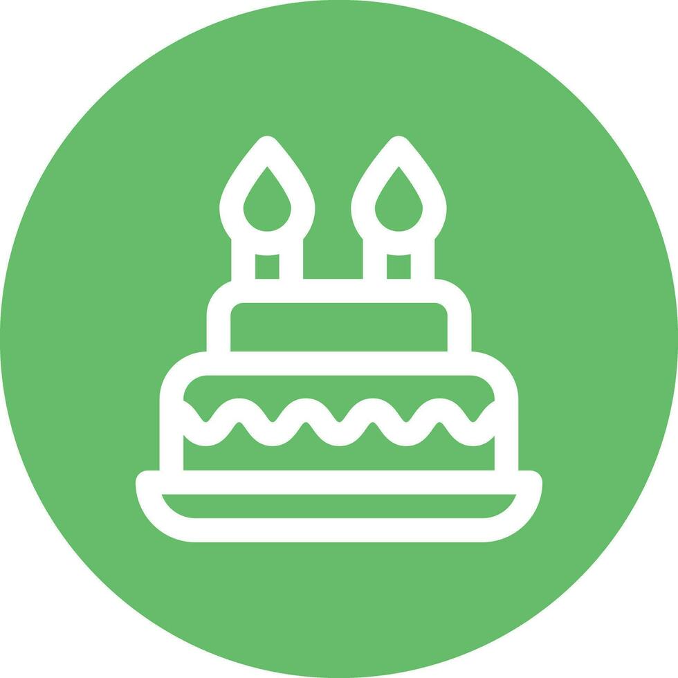 Two Layered Cake Vector Icon