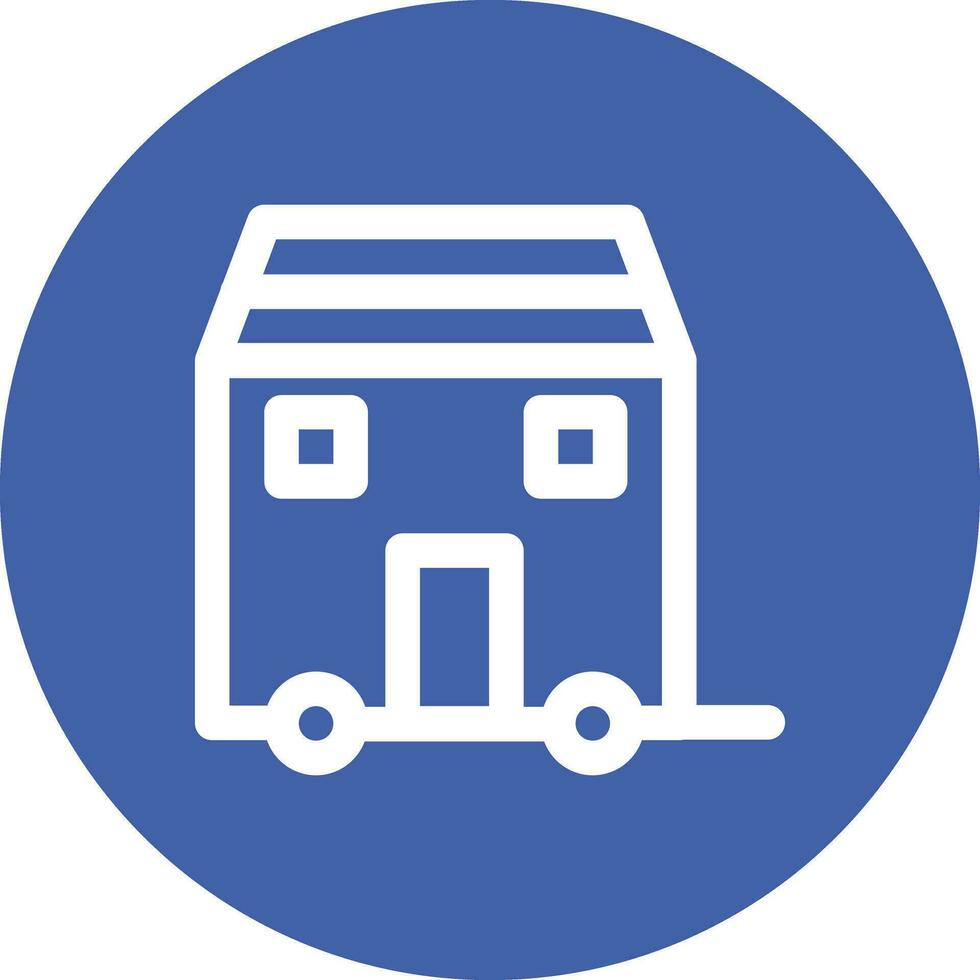 House on Wheels Vector Icon