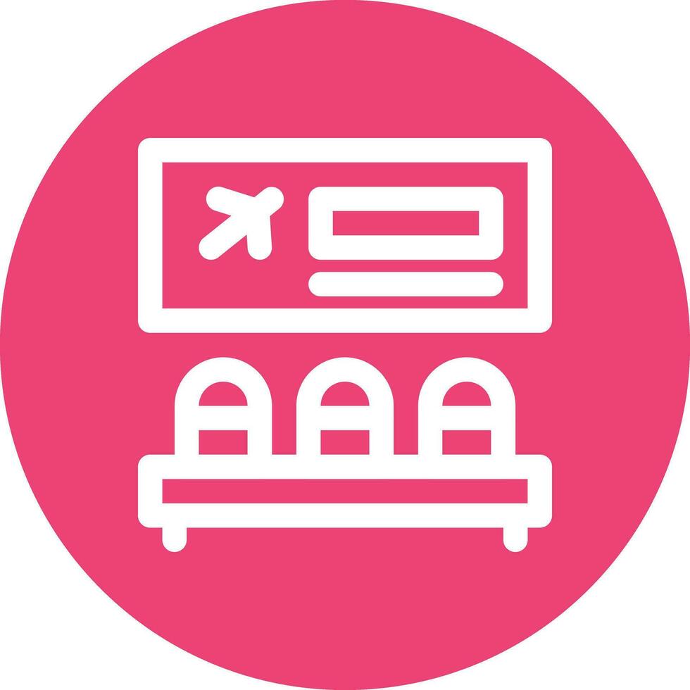 Airport Waiting Room Vector Icon