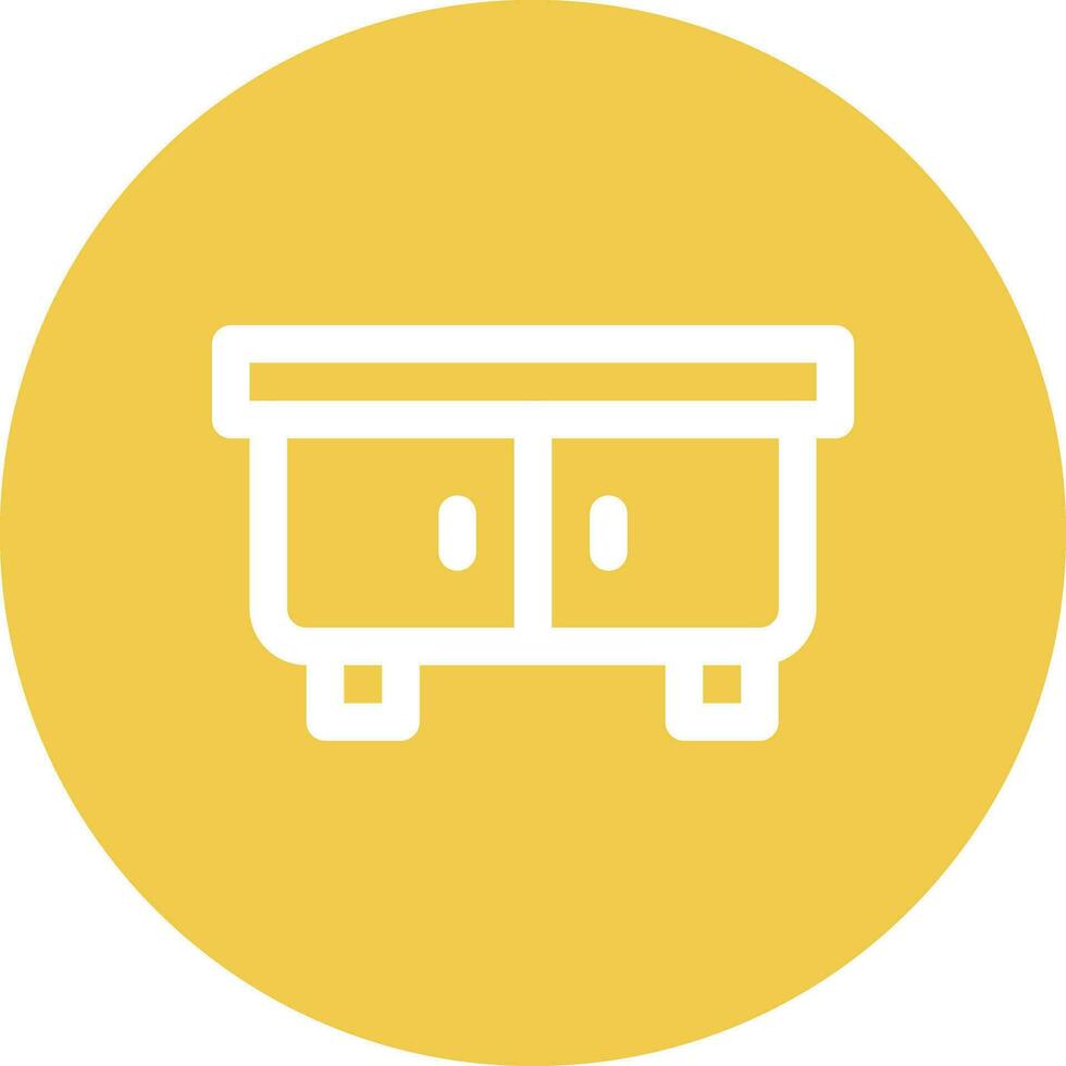 Bedside Table Vector Icon