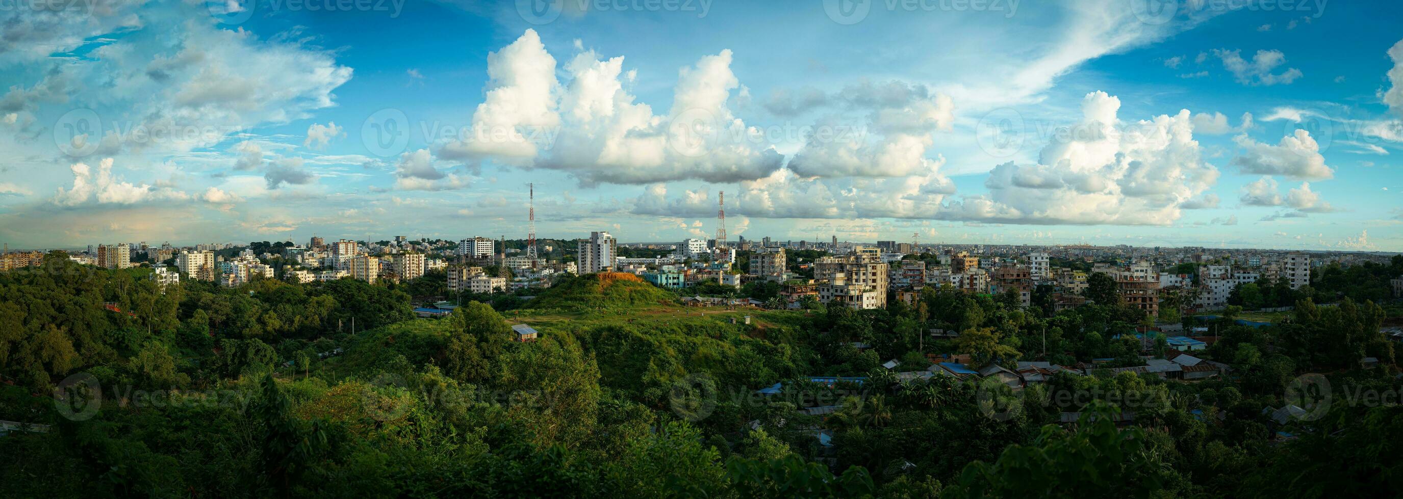 Chittagong city panoramic view photo