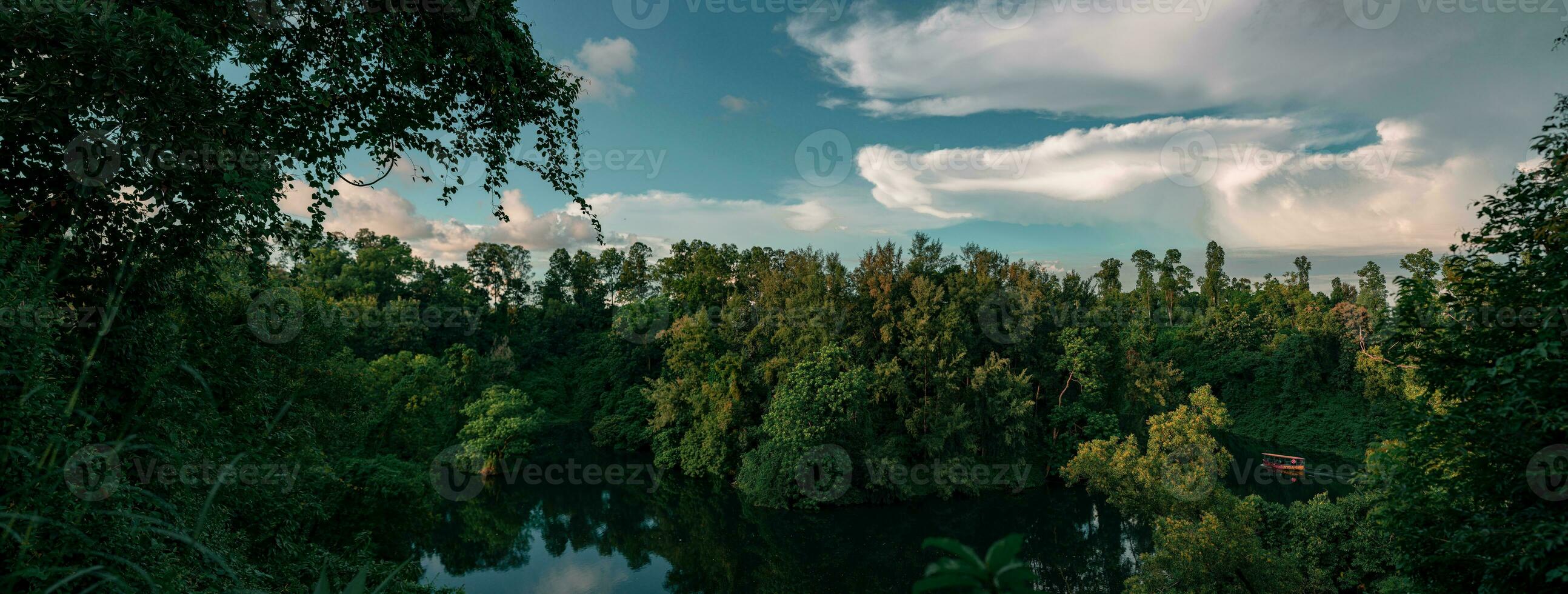 Foy's lake panoramic view photo
