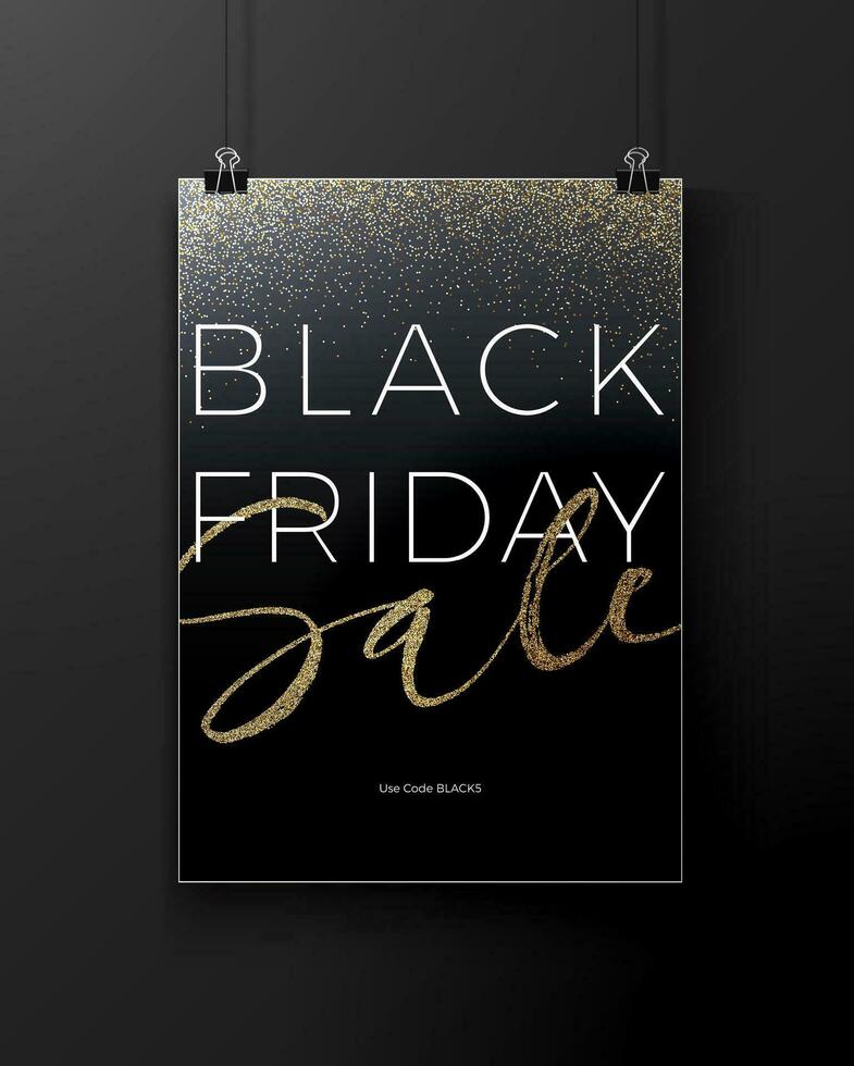 black friday sale poster template vector