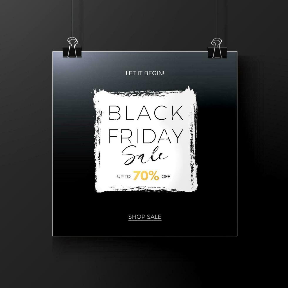 black friday sale poster template vector