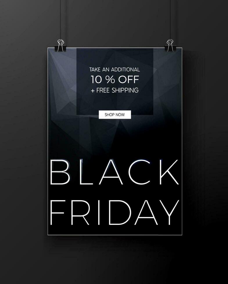 black friday poster template vector