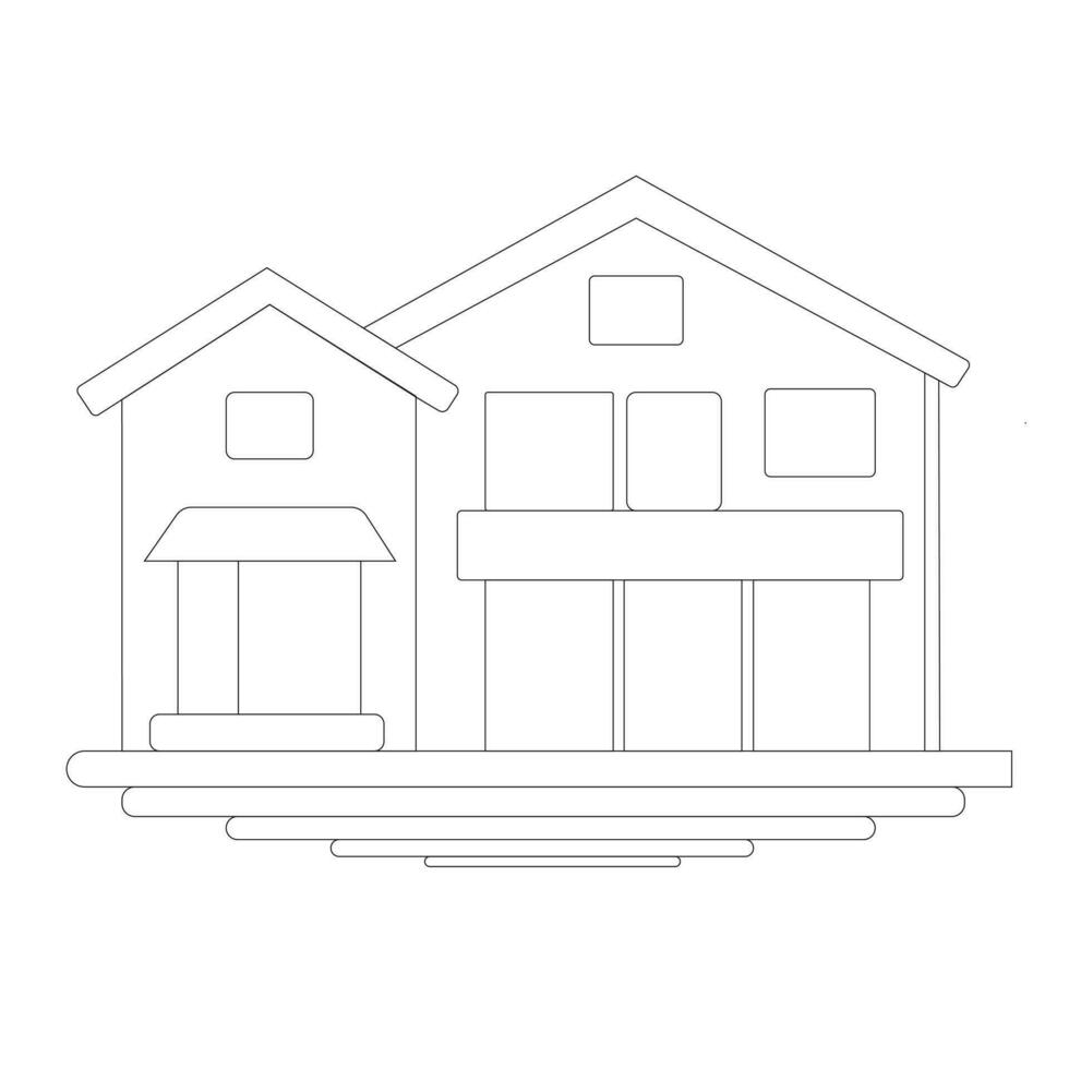 Best House design, home design vector line art