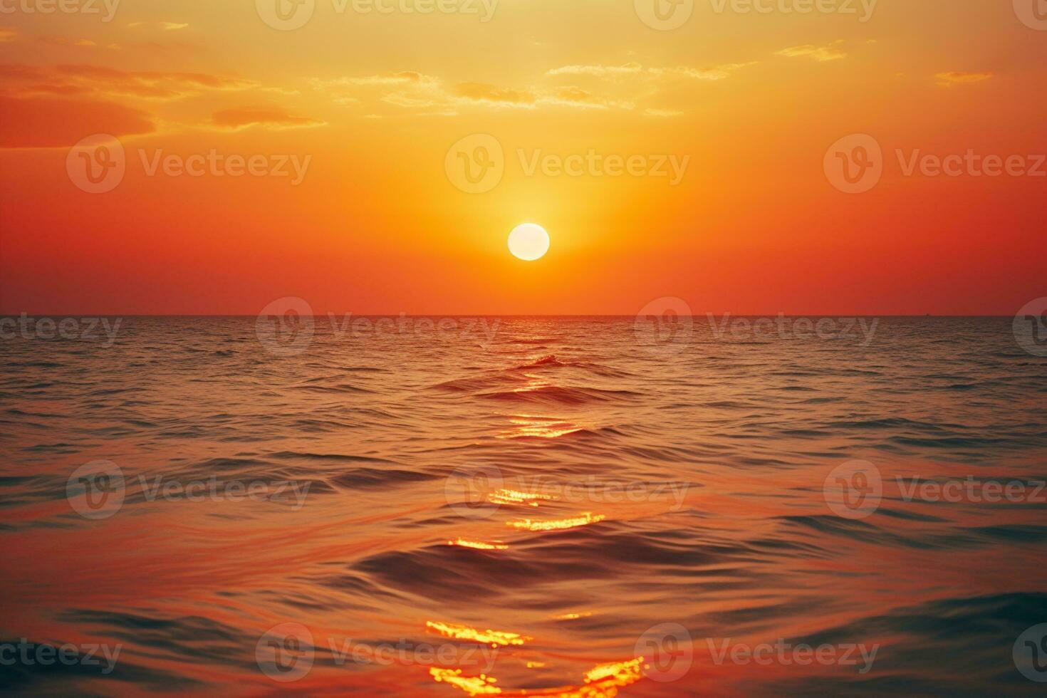 Landscape of paradise tropical island beach, sunrise shot ai generative photo