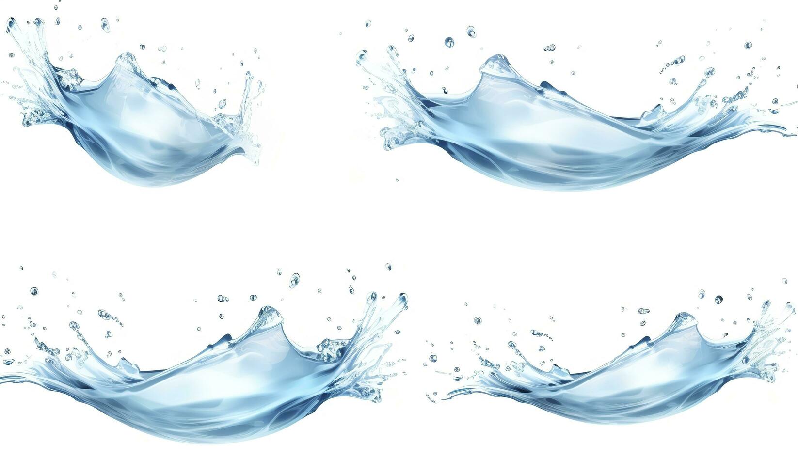 The water crown splashes with drops.Generative AI photo