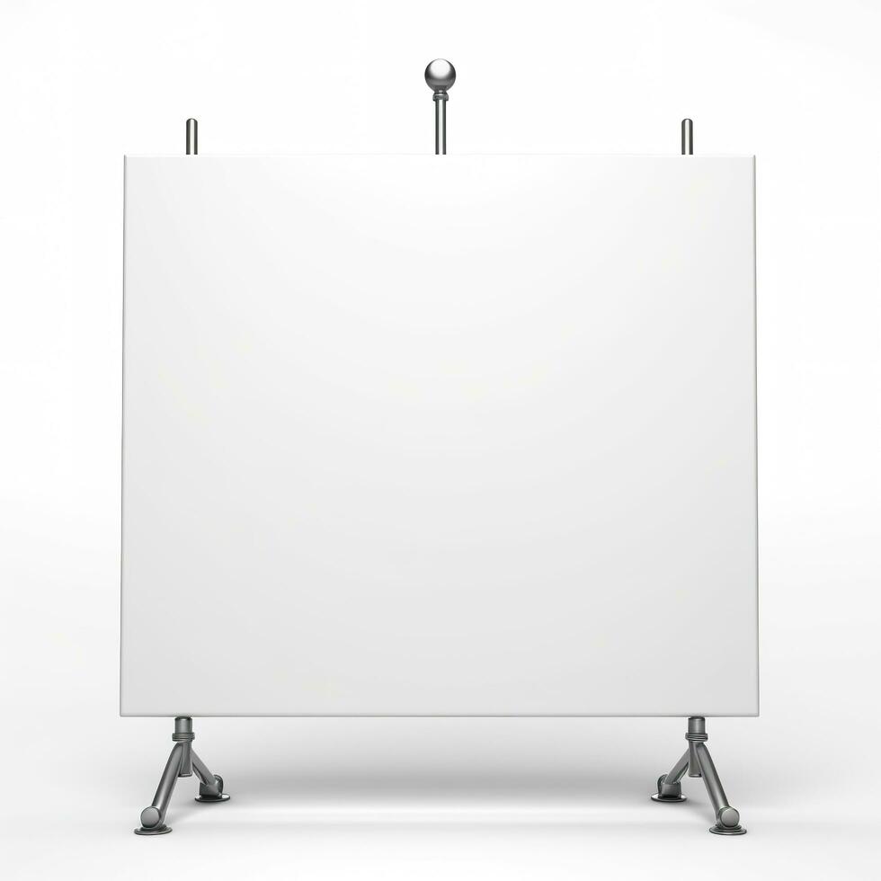 blank whiteboard on the wall. Generative AI photo