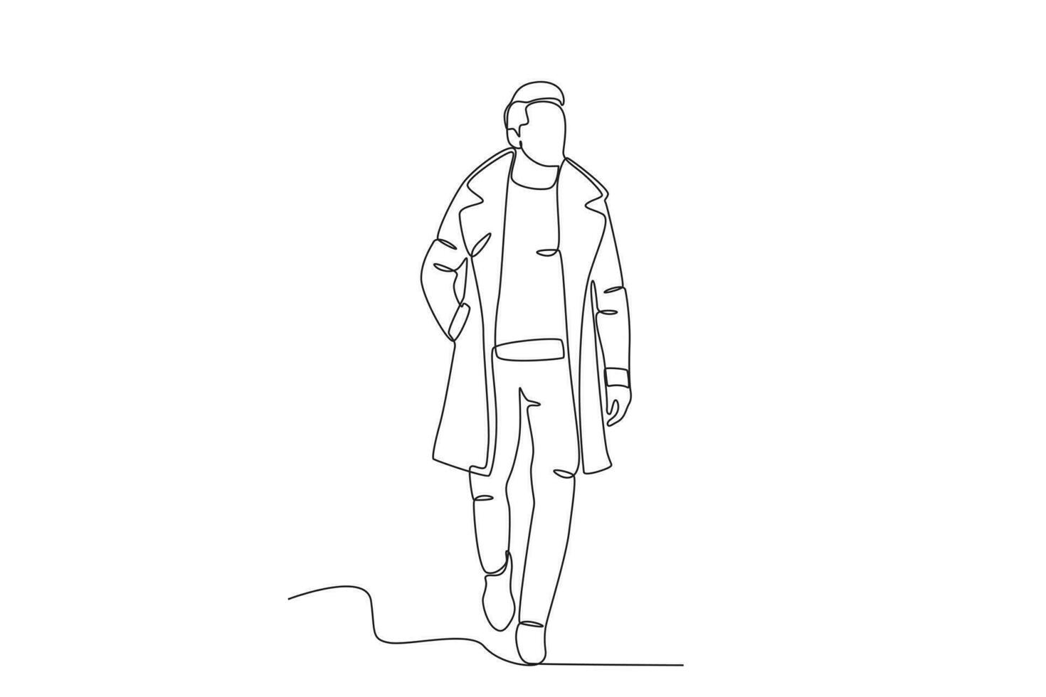 un hombre vistiendo invierno Moda vector