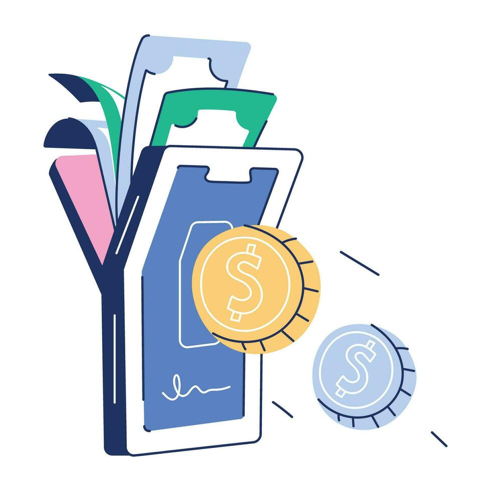 Finance Assets Doodle Icon vector