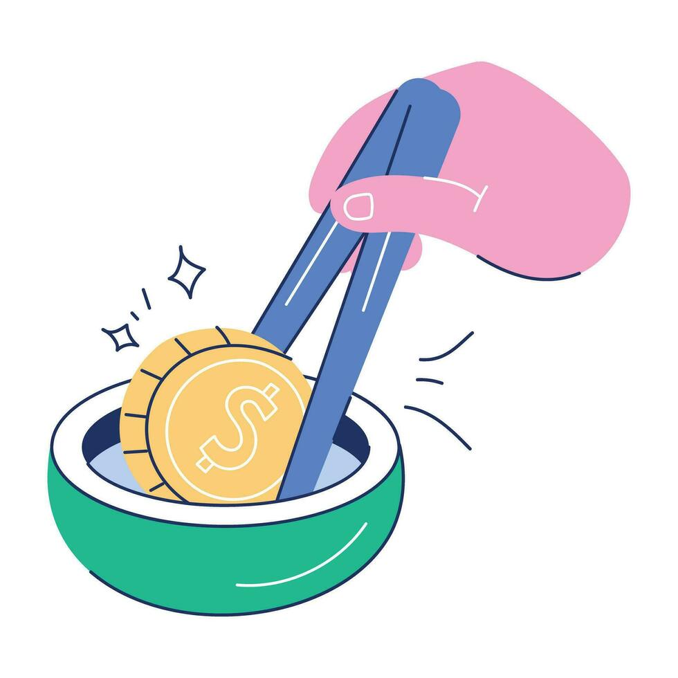 Finance Assets Doodle Icon vector