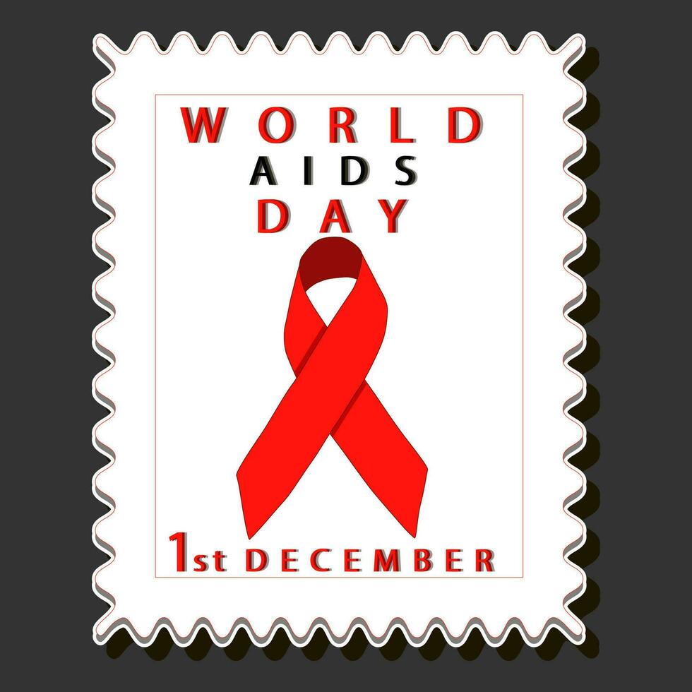 Beautiful illustration on theme of celebrating annual holiday World Aids Day vector