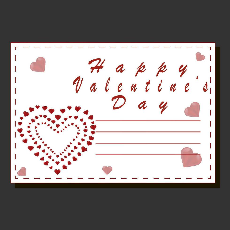 Beautiful illustration on theme of celebrating annual holiday Valentine's Day vector